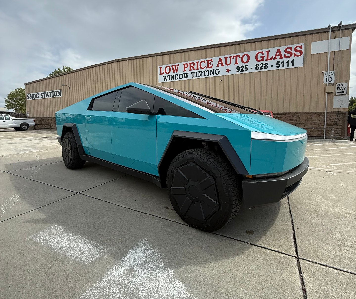 Tesla Cybertruck wrap and tint at our Dublin, CA shop