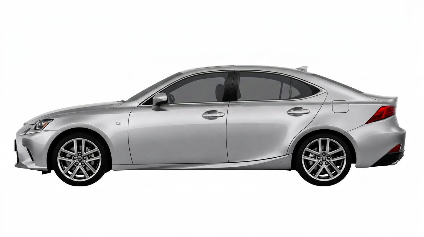 Sedan side profile — Solar Gard XenithIR tint preview